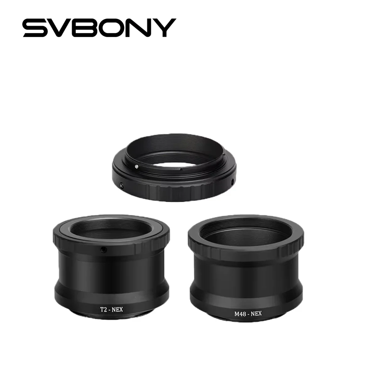 SVBONY SONY DSLR Cameras Adapter Ring M42 (T2-AF)/M42 (T2-NEX)/M48 (M48-NEX) for Astronomy Photography