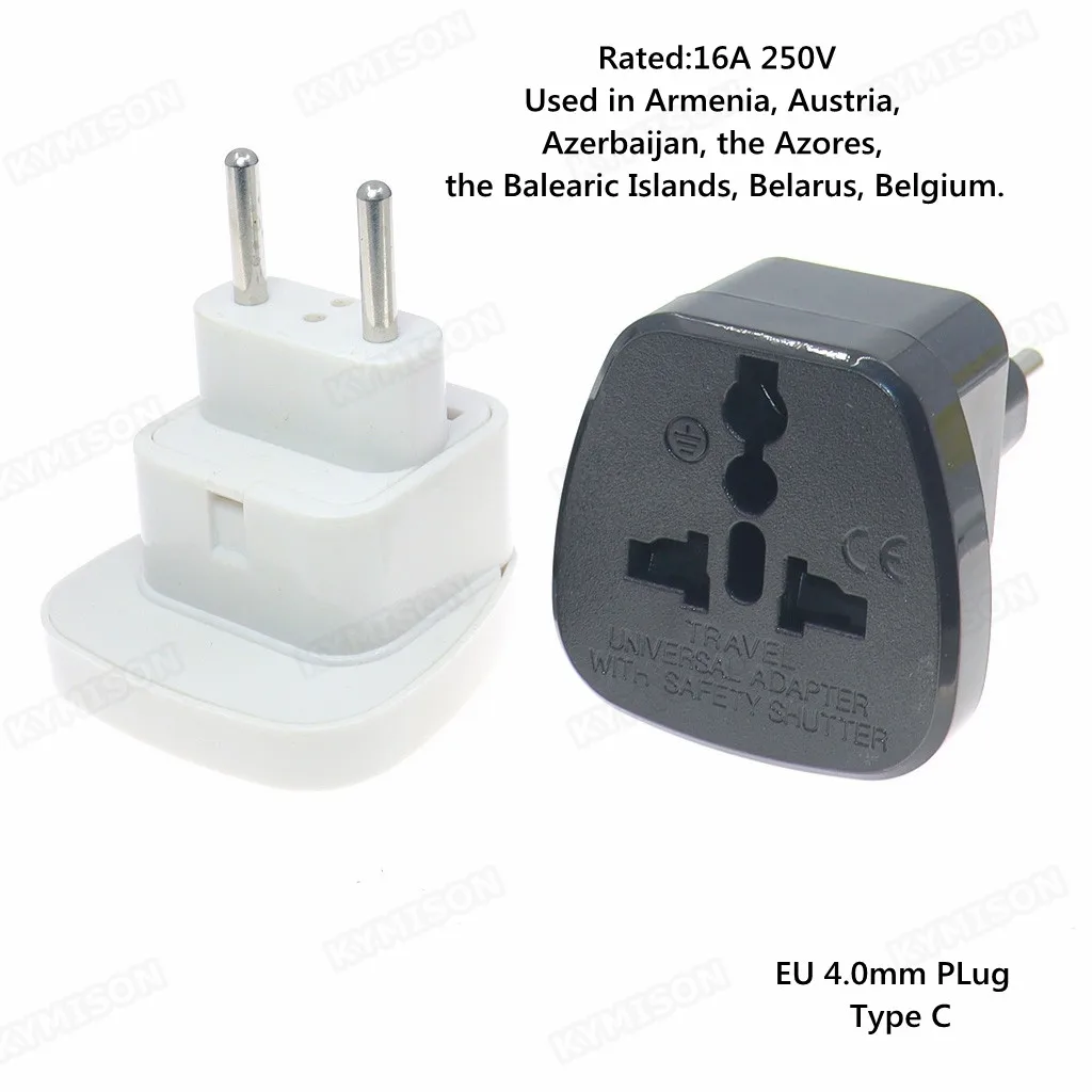 Universal CE America European Kr AU EU to US UK USA Plug Adapter South Africa India Adaptor Italy Switzerland Travel Converter