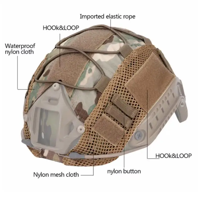 Outdoors Tactical helmet cloth Helmet cover Elastic helmet cover Camouflage helmet helmet cloth MH PJ BJ tactical helmet cover