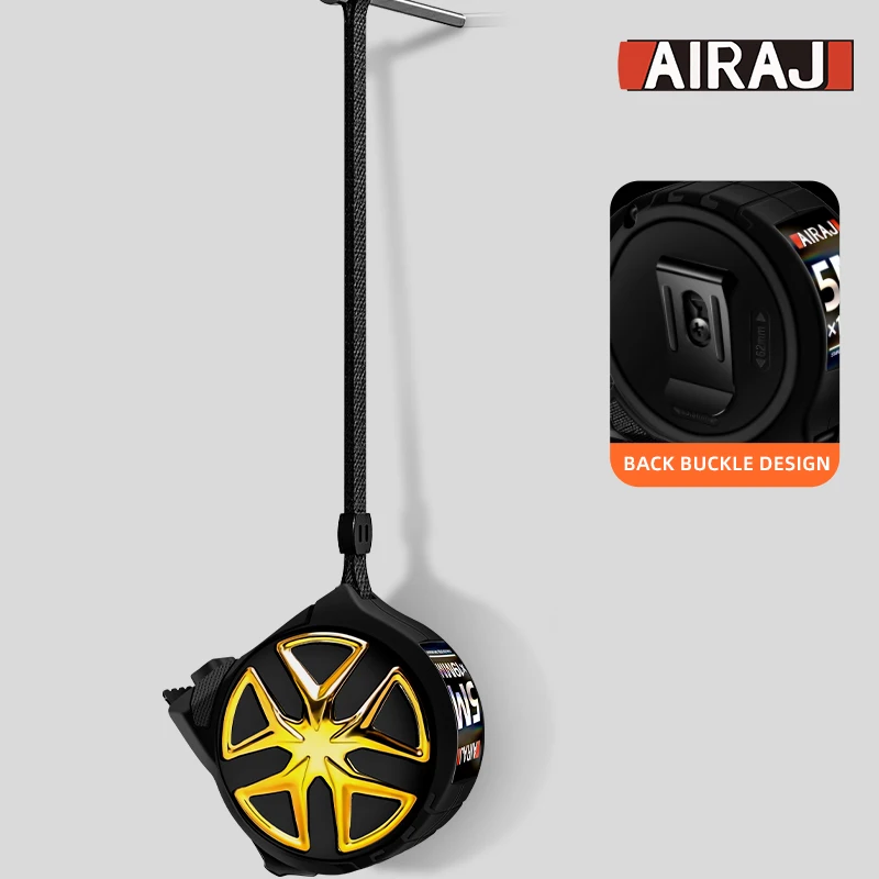 AIRAJ 5meter Metric Tape Measure Professional Retractable Ruler Measuring Height of Body Woodworking Construction Industry Tools