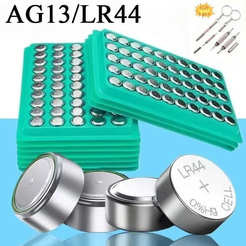 

New AG13 LR44 A76 357 357A LR1154 SR1154 SR44 1.55V Alkaline Battery for Watch Calculator Car Key Remote Clock Button Coin Cell