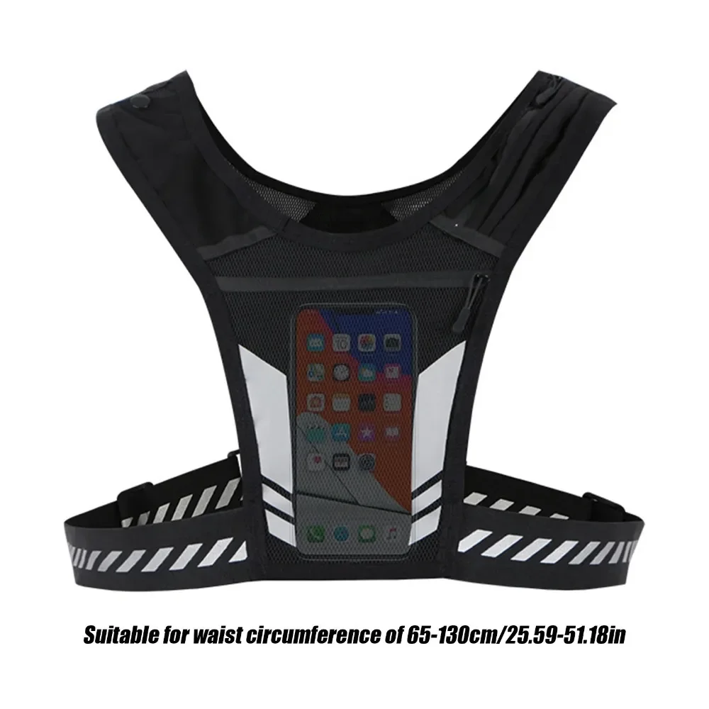 2026 Ultraleichte Laufweste mit Handytasche und Wasserflaschenhalter, atmungsaktiver Hydrationsrucksack für Outdoor-Radfahren, Wandern und Trailrunning – Detail 3