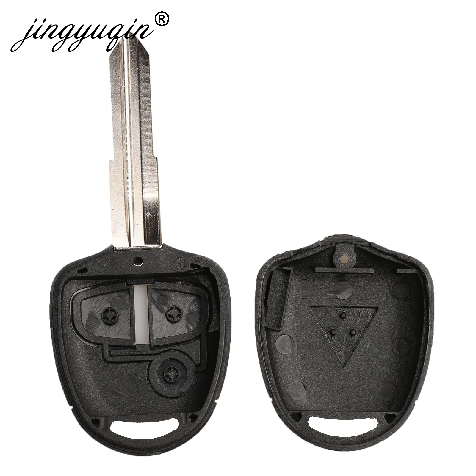 jingyuqin 10pcs/lot Remote Key Shell Case 2 Buttons For Mitsubishi Outlander Grandis Pajero Lancer Car fob Housing