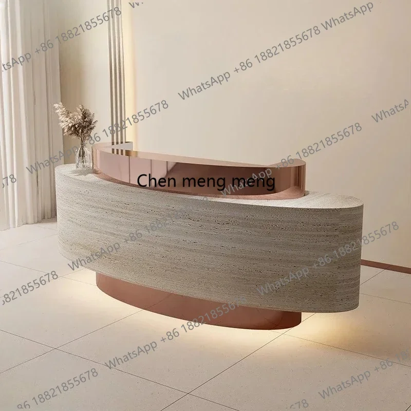 

New arrivemodern company front desk reception desk beauty salon training institution luxury bar counter women's clothing store c