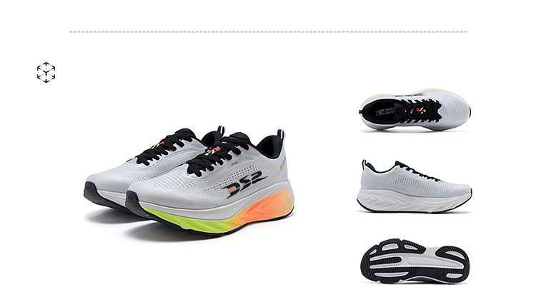 QIAODAN DS2 2nd Gen Men's Wide Toe Box Running Shoes Breathable Mesh Lightweight Shock Absorbing Sports Sneakers QXB023263220R