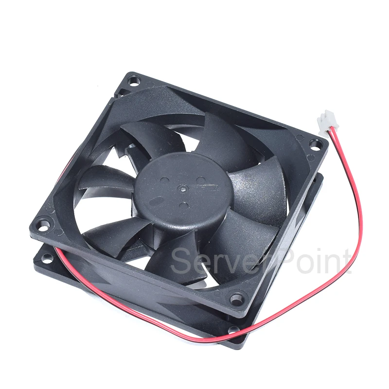 Genuine New F128025SH DC12V 0.19A 80*80*25mm Two Wires Server Square Cooling Fan