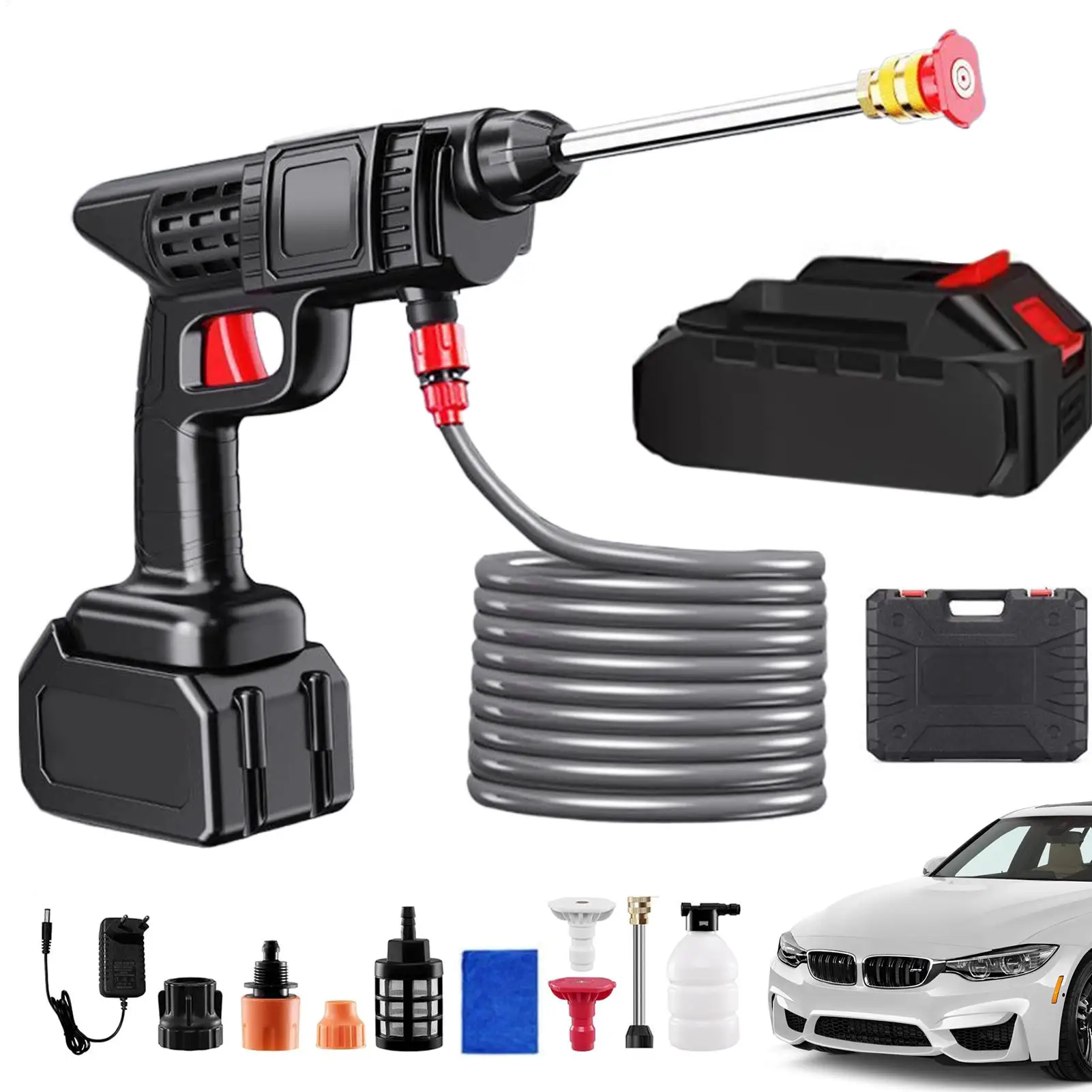 

Pressure Washer Electric Cordless Power Washer Floor Scrubber Cleaner Accessories For Patios Roads Benches Beginners Furniture