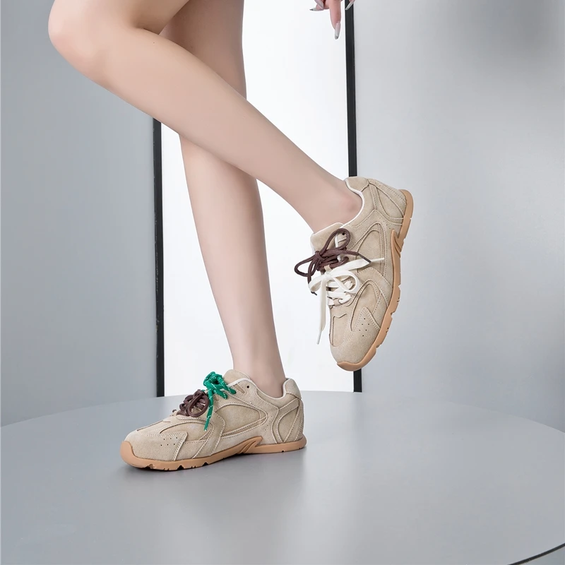 AIYUQI Damen-Sneaker 2026 – Neue rutschfeste deutsche Trainingsschuhe für Damen, flache, große Größen, aus echtem Leder, Laufschuhe für Frauen – Detail 5