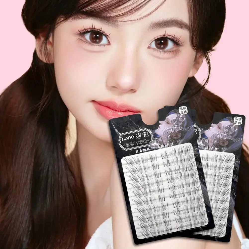 Faux-cils noirs doux, sensation claire et fraîche, Extension naturelle, Simulation de cils pour femmes, Manga, outil Cluster Singl P2A7