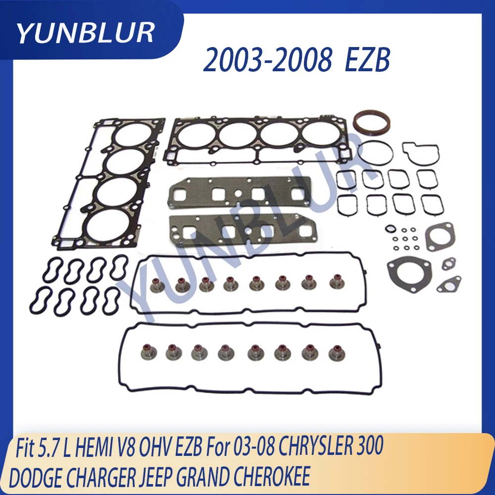 EZB HEMI Engine Part Full Cylinder Head Gasket Set Fit 5.7 L V8 OHV EZB For 03-08 CHRYSLER 300 DODGE CHARGER JEEP GRAND CHEROKEE
