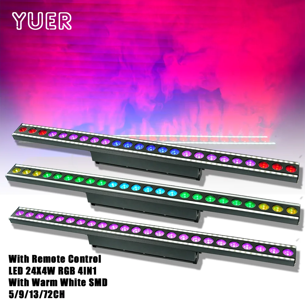 

Светодиодные светильники YUER 1/2/4 шт., 120 Вт, 24x4 Вт, RGBW, для сцены, с белой подсветкой, для свадеб, вечеринок, караоке-клубов, мероприятий