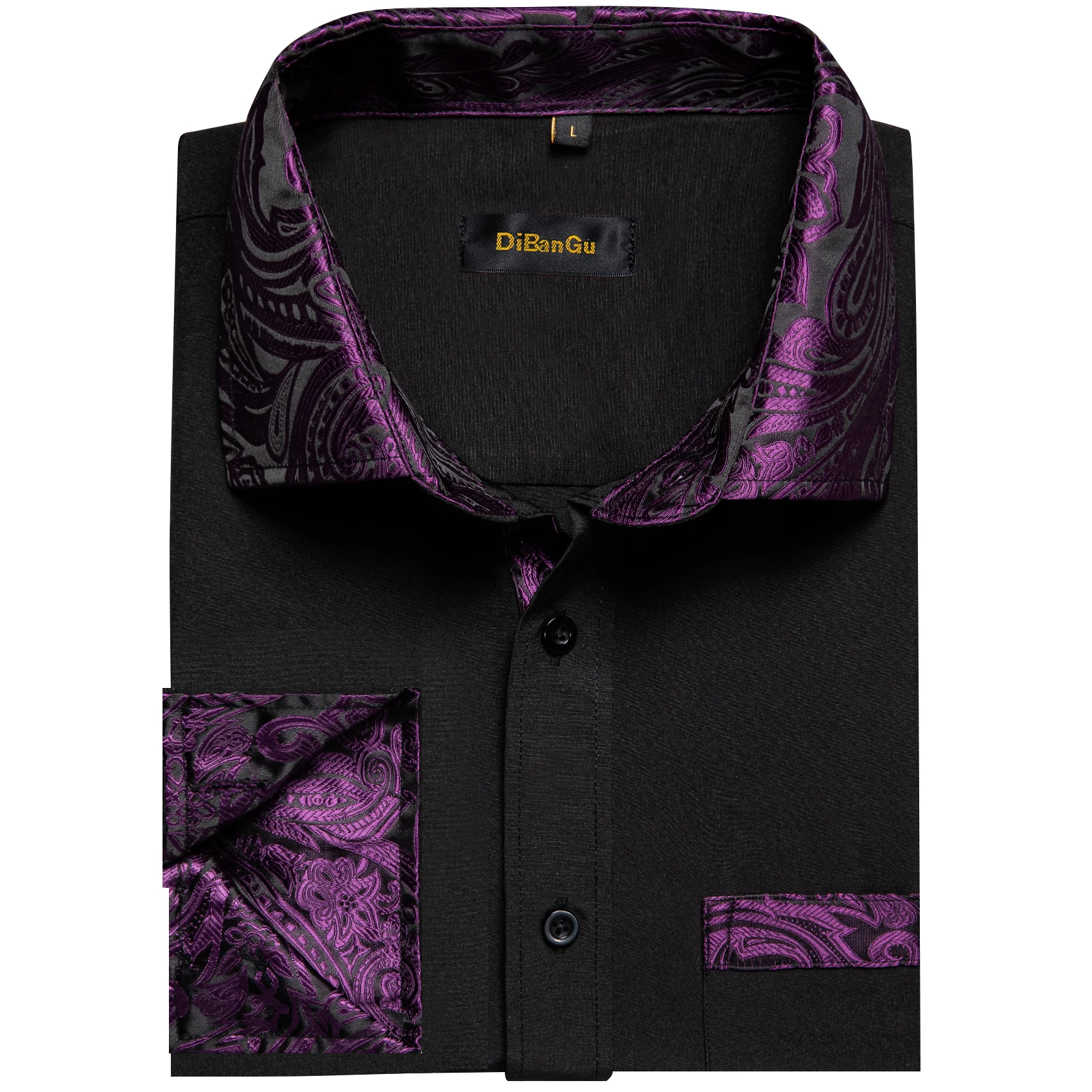New Brand Black High Quailty Men's Shirts Free Shipping Party Shirt For Man Long Sleeve Spring Fall Wedding Male Top Holidy Gift