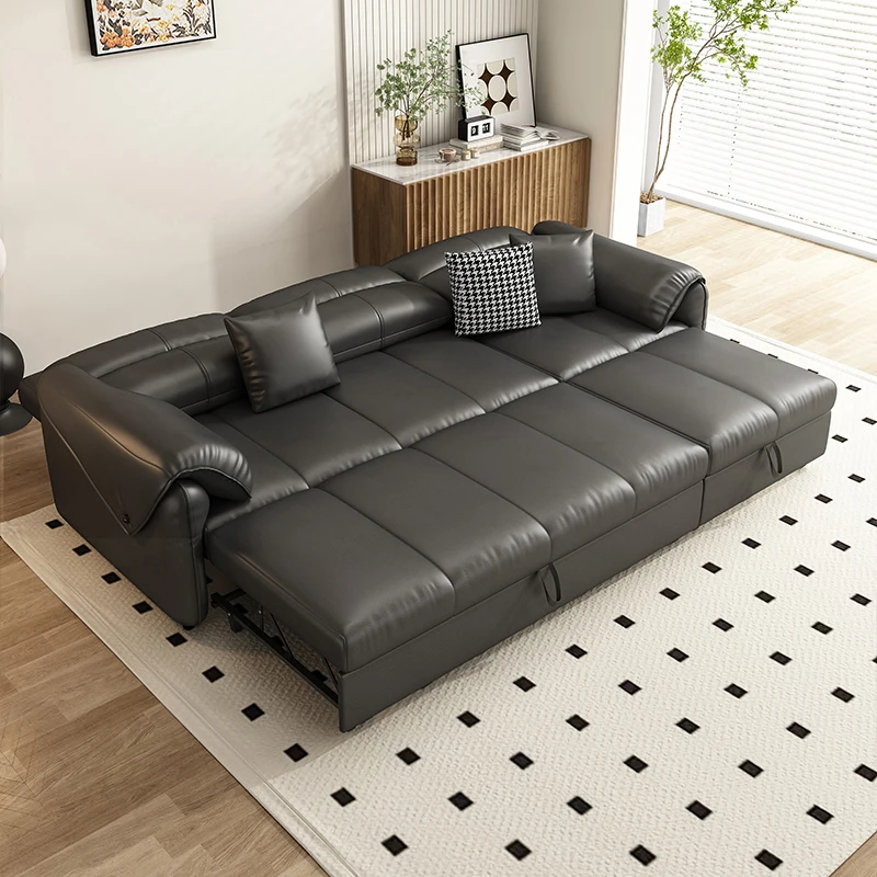 Memory Foam Black Living Room Sofas Nordic Retro Cheap Sectional Living Room Sofas Leather Lazy Divano Soggiorno Furniture Home