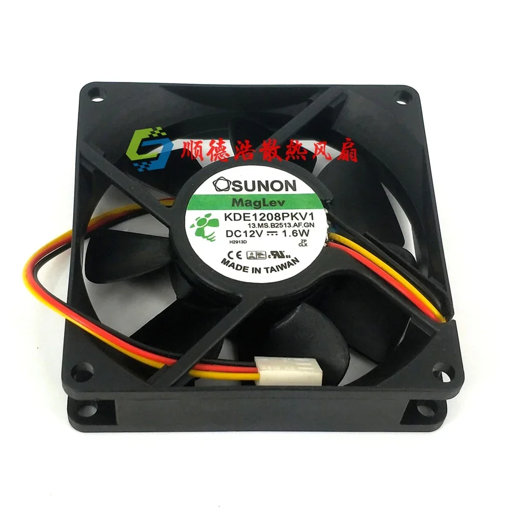 Kipas pendingin SUNON/ KDE1208PKV1 12V 1.6W 8CM 8020 3 sirkuit asli