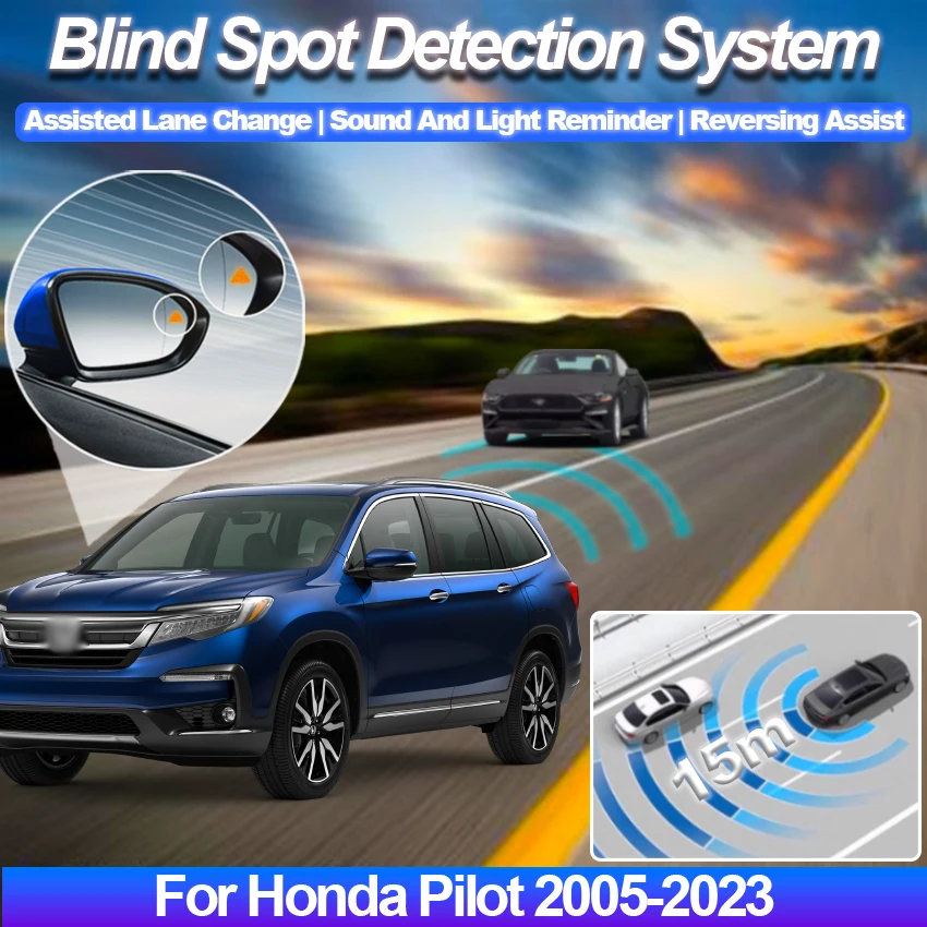 Car Blind Spot Detection System BSD BSA BSM Car Sensors Drive Rear Mirror Monitoring For Honda Pilot 2005-2023