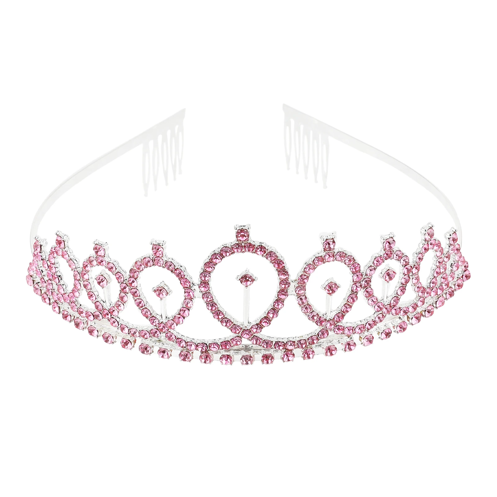 

Elegant Wedding Headdress Rhinestone Crown Bridal Accessories Zinc Alloy Bride Crown Decor Lightweight Mini Comb Comfortable Fit