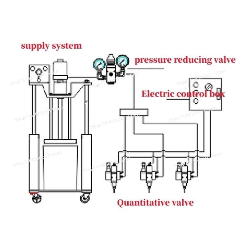 

Precision Pneumatic Butter Quantitative Valve KXY-LCD1 Pneumatic Lubrication Grease Bearing Gear Quantitative Valve 0.01-25g