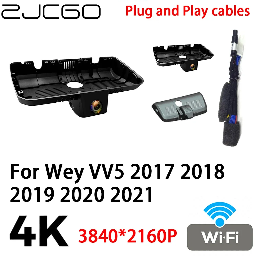 

ZJCGO 4K 2160P Car DVR Dash Cam Camera Video Recorder Plug and Play for Wey VV5 2017 2018 2019 2020 2021