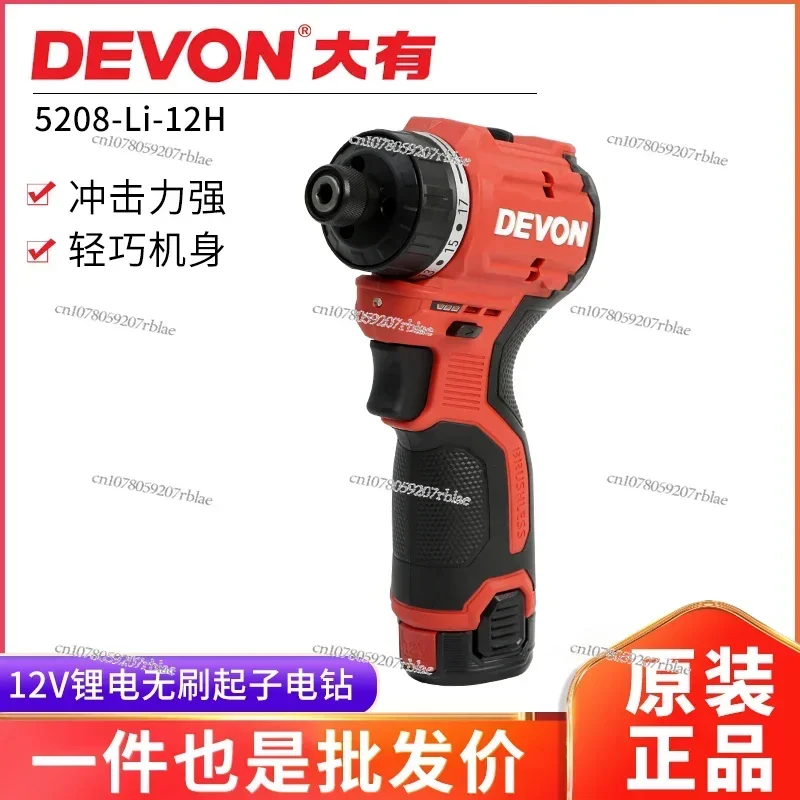 Dayou 12V brushless lithium battery screwdriver household multi-function electric screwdriver rechargeable screw batch 5208