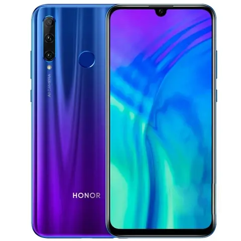 HONOR 20i smartphone firmware globale Android 9.0 Haisi Qilin 710 Riconoscimento impronte digitali Fotocamera frontale da 6,21 pollici Telefono usato da 32 MP