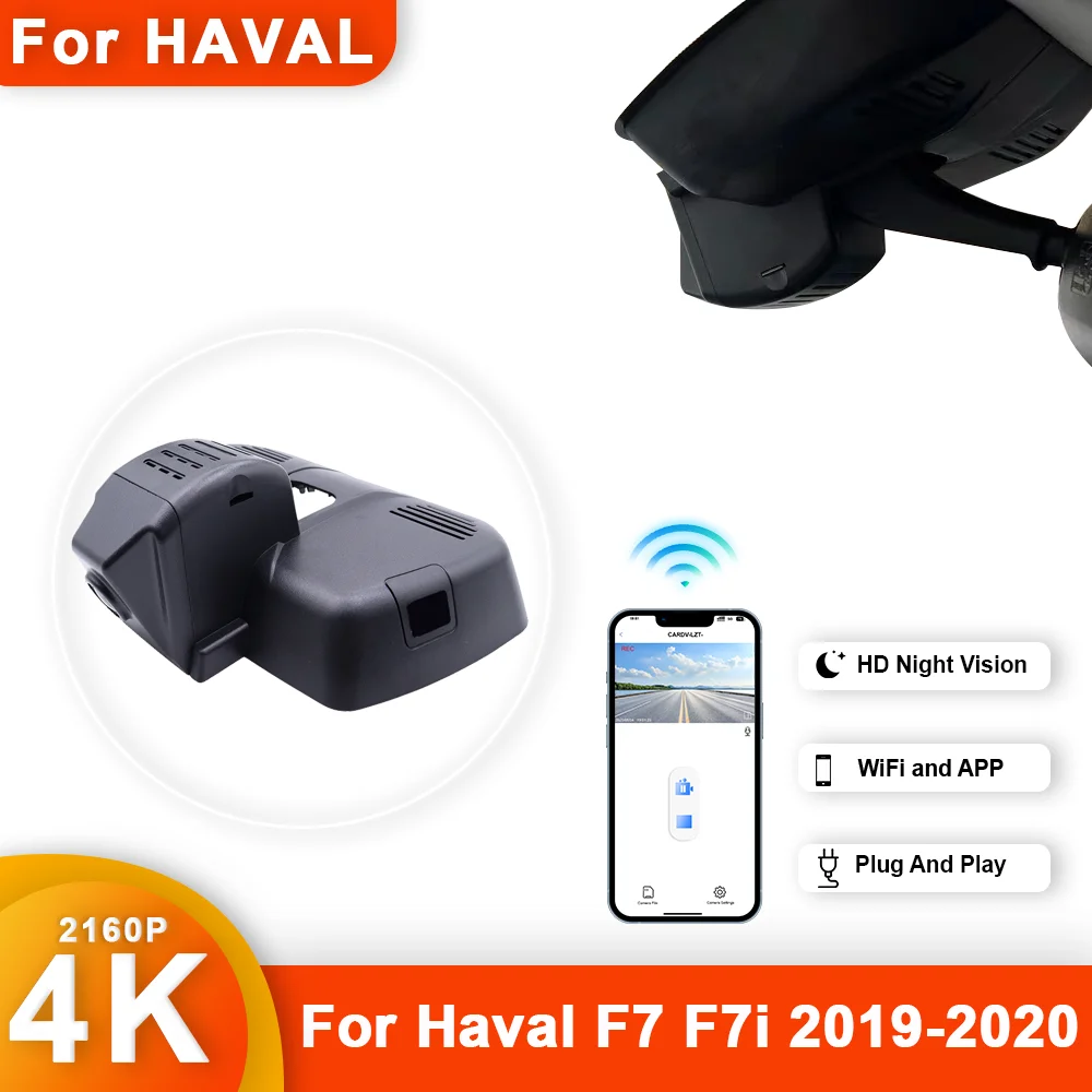 

For Haval F7 F7 F7i Front and Rear 4K Dash Cam for Car Camera Recorder Dashcam WIFI Car Dvr Recording Devices Accessories