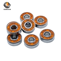 8Pcs 608 RS  Bearing ILQ-11 8x22x7 Green Longboard Speed Inline Skate Wheel Bearing Skate Scooter Smooth Skate Scooter Bearing