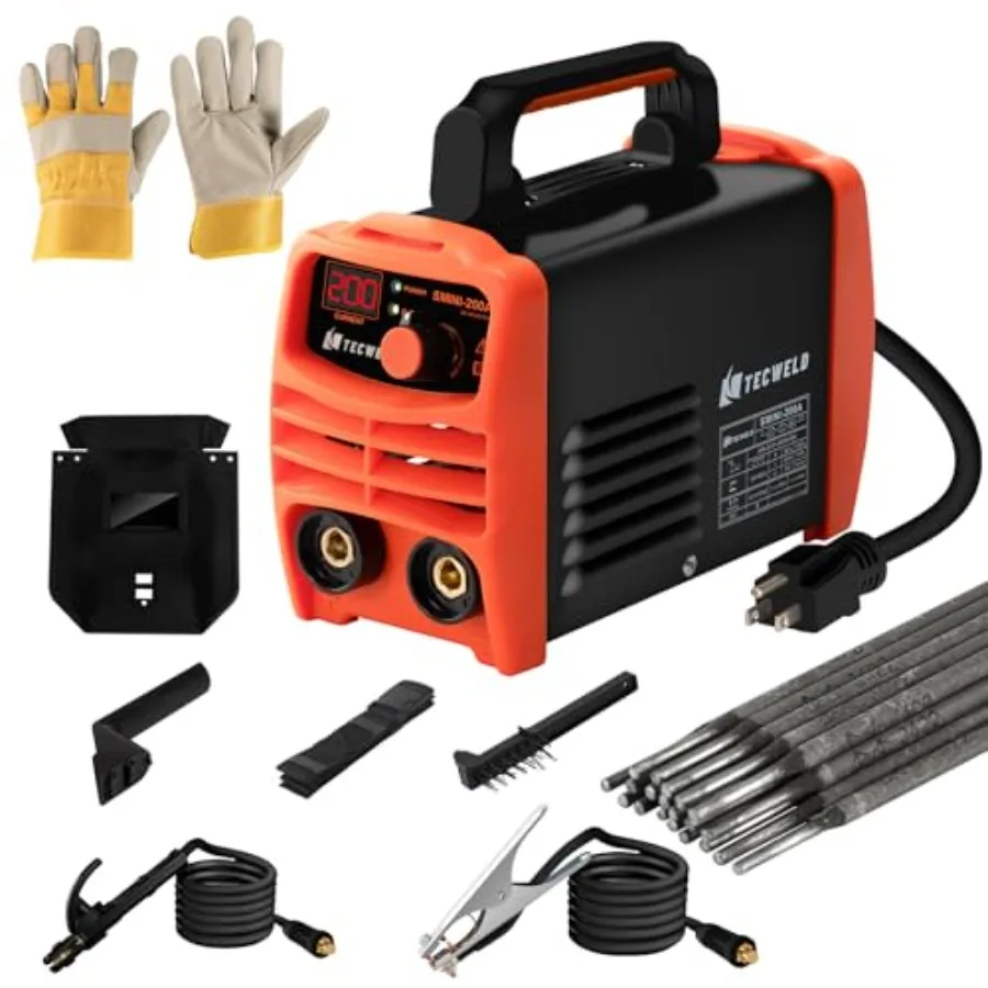 

200A Stick Welder 110V, Mini Portable Inverter Welding hine with Synergic Control, Digital Display, Hot Start, Arc Force, Anti-