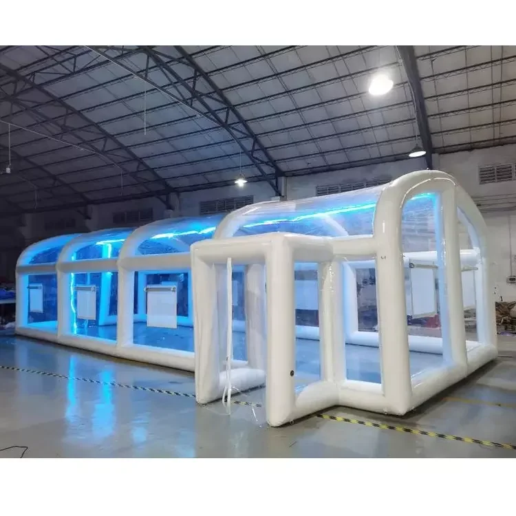 Customized air Tight Portable Inflatable Pool Tent Transparent Inflatable Cover for Pool Carpas Inflablespromote sales