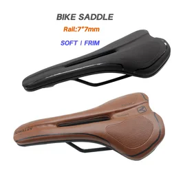 bike sddle bicycle saddle ultralight bicycle seat saddle Leather Saddle Breathable Soft Seat Cushion road bike frame fork