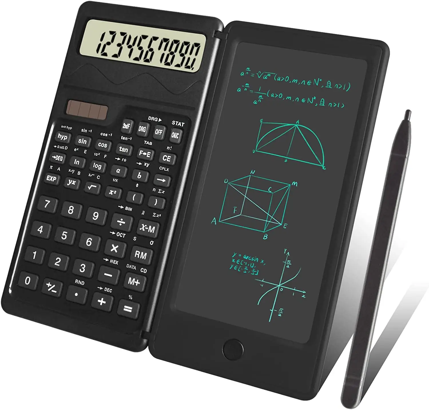 Multi-purpose calculator handwriting pad With LCD Screen Mini Portable Foldable Scientific solar calculator School Office Tools