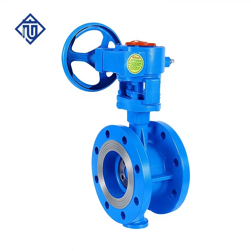 WCB Gear Operated Triple Offset Flanged Butterfly Valve for High Temperature Steam, Oil