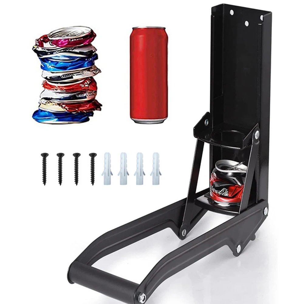 16-Unzen-Flaschenöffner zur Wandmontage, Aluminium-Dosenbrecher, robuster Dosenpresser zum Recycling von Soda-Bierdosen