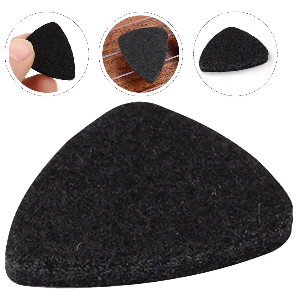 

3Pcs Wool Felt Guitar Picks Professional Compact Guitar Plectrums Creative Practice Supplies Wool Felt Plectrum