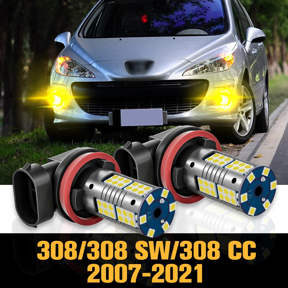 

2pcs Canbus LED Fog Light Lamp Accessories For Peugeot 308 SW 1 2 CC 2007-2021 2009 2010 2011 2012 2013 2014 2015 2016 2017