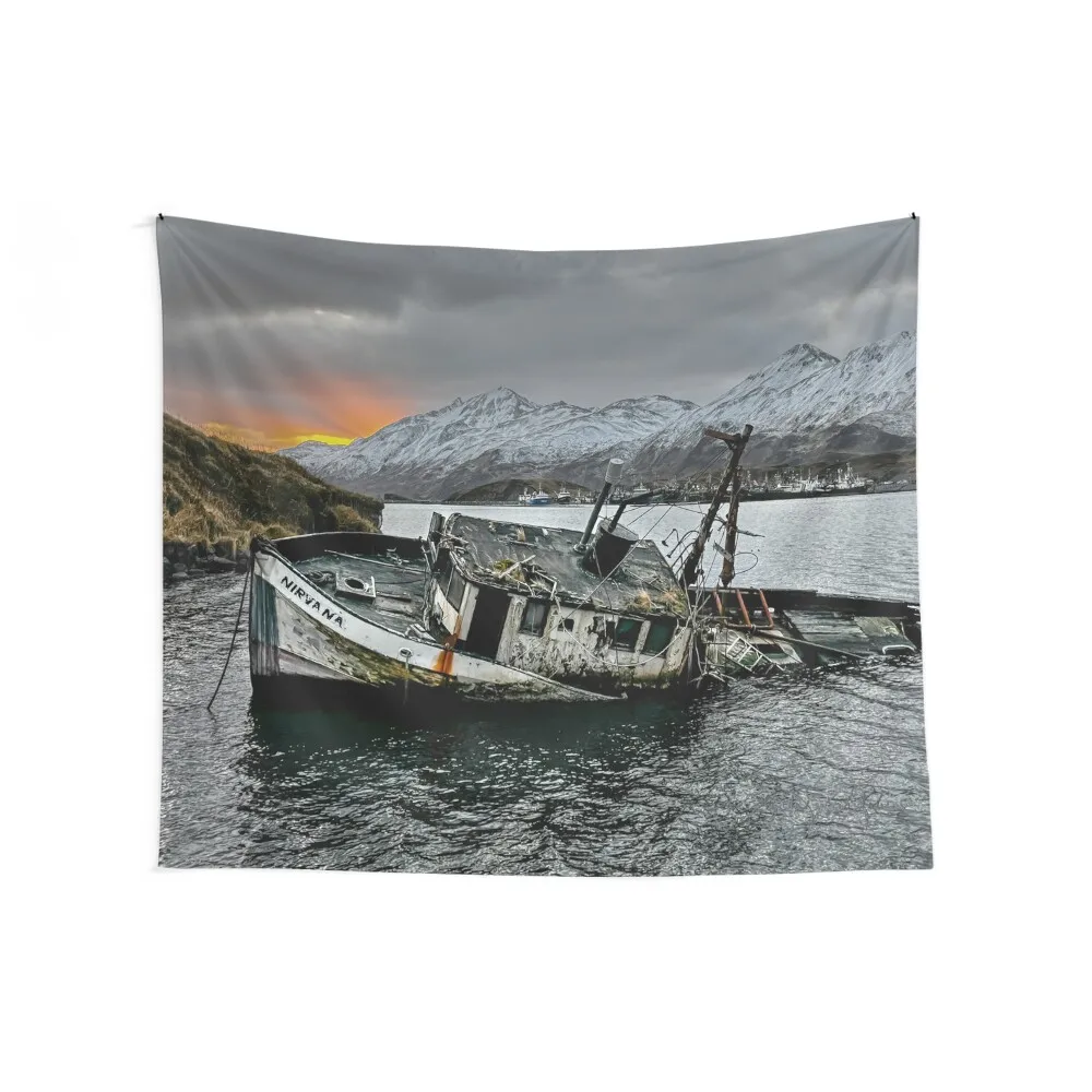 Aleutian Life F/V Nirvana Setting Tapestry Room Decor Luxury Living Room Decoration Wall Deco Tapestry