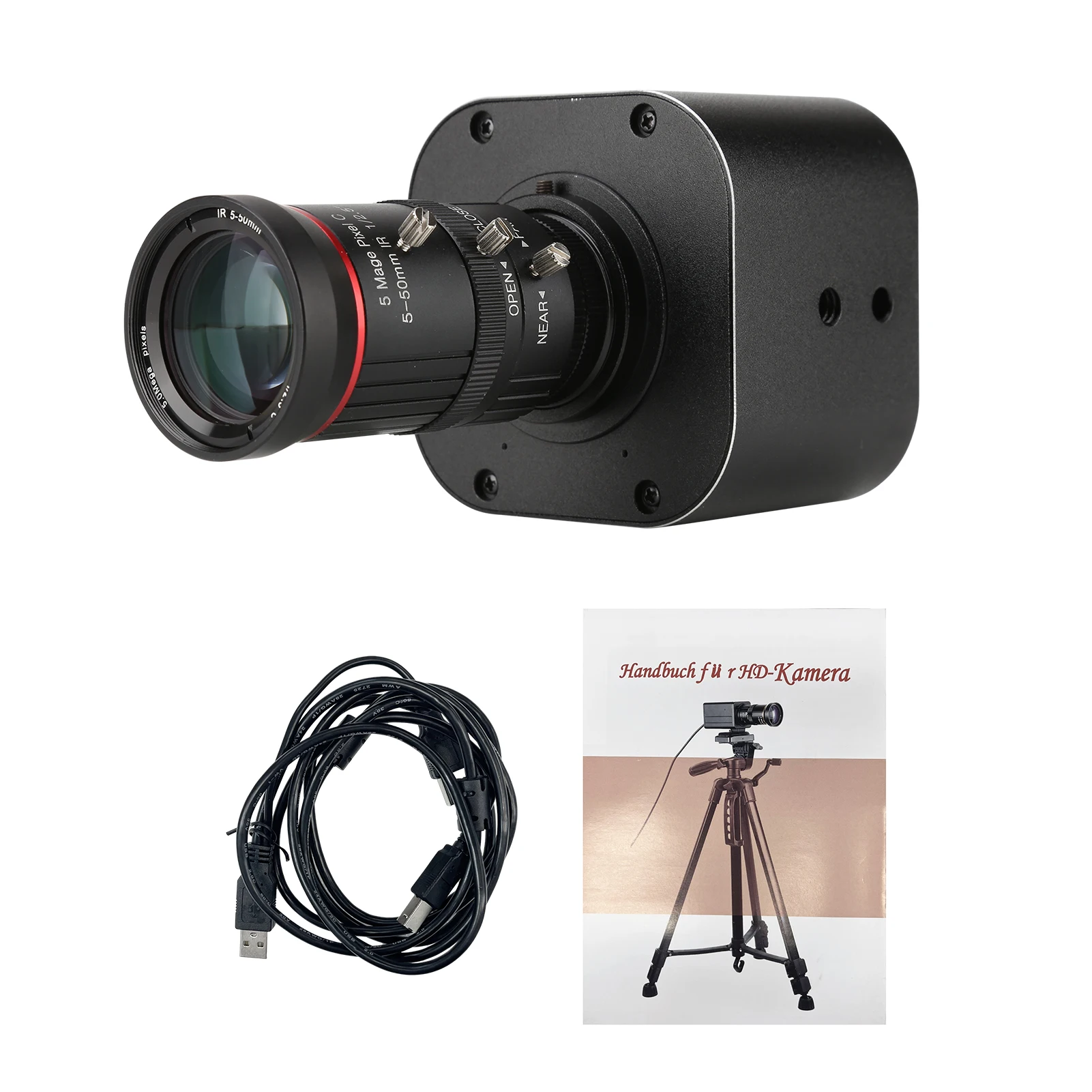 4K HD USB-camera 10x optische zoom 5-50 mm variabele lens 8MP mini-webcamera met microfoons 1920x1080 @ 60fps handmatige focus