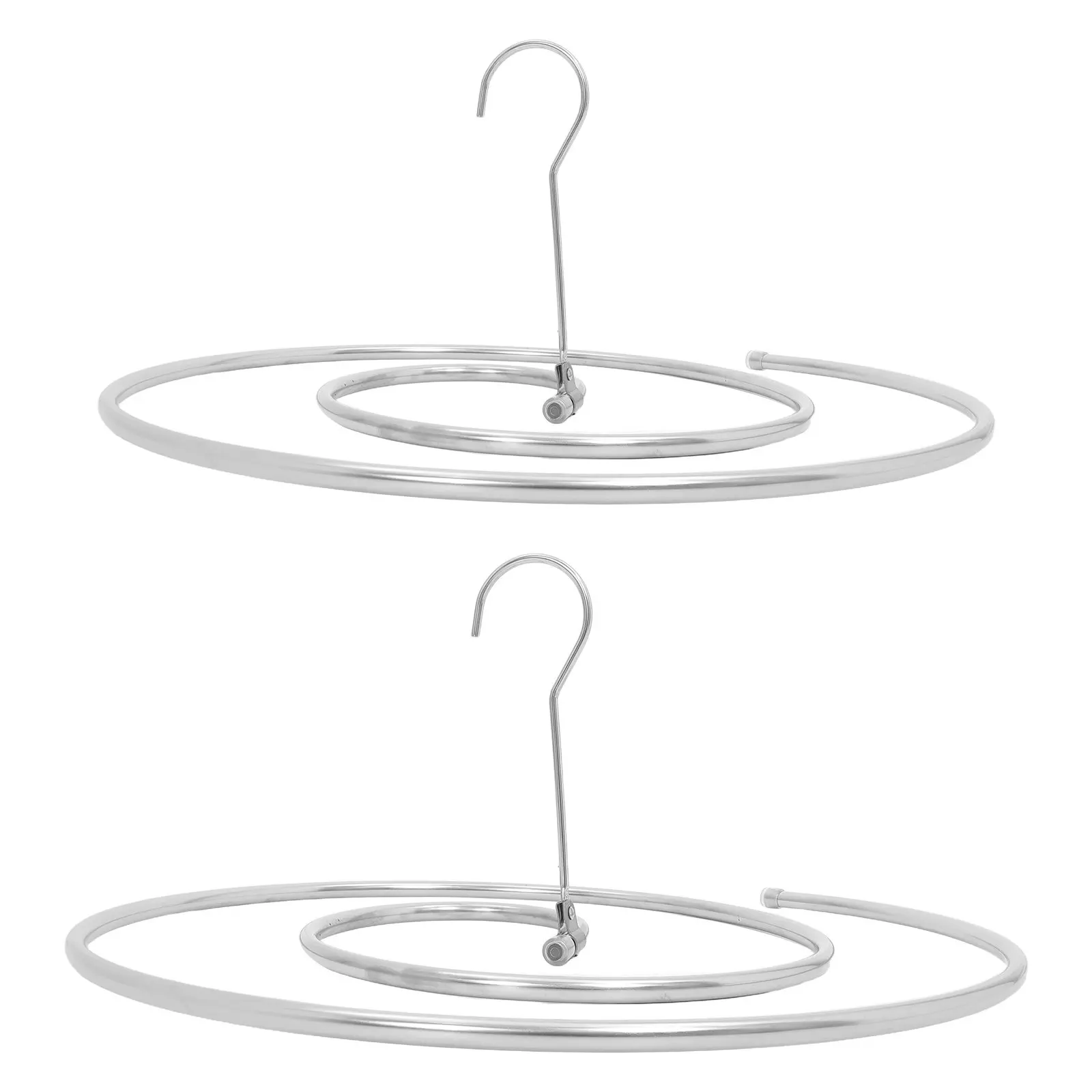 2Pcs Spiral Blanket Drying Racks Multifunctional Foldable Stainless Steel Quilt Hanger Laundry Wall Rack Comforter Sheet