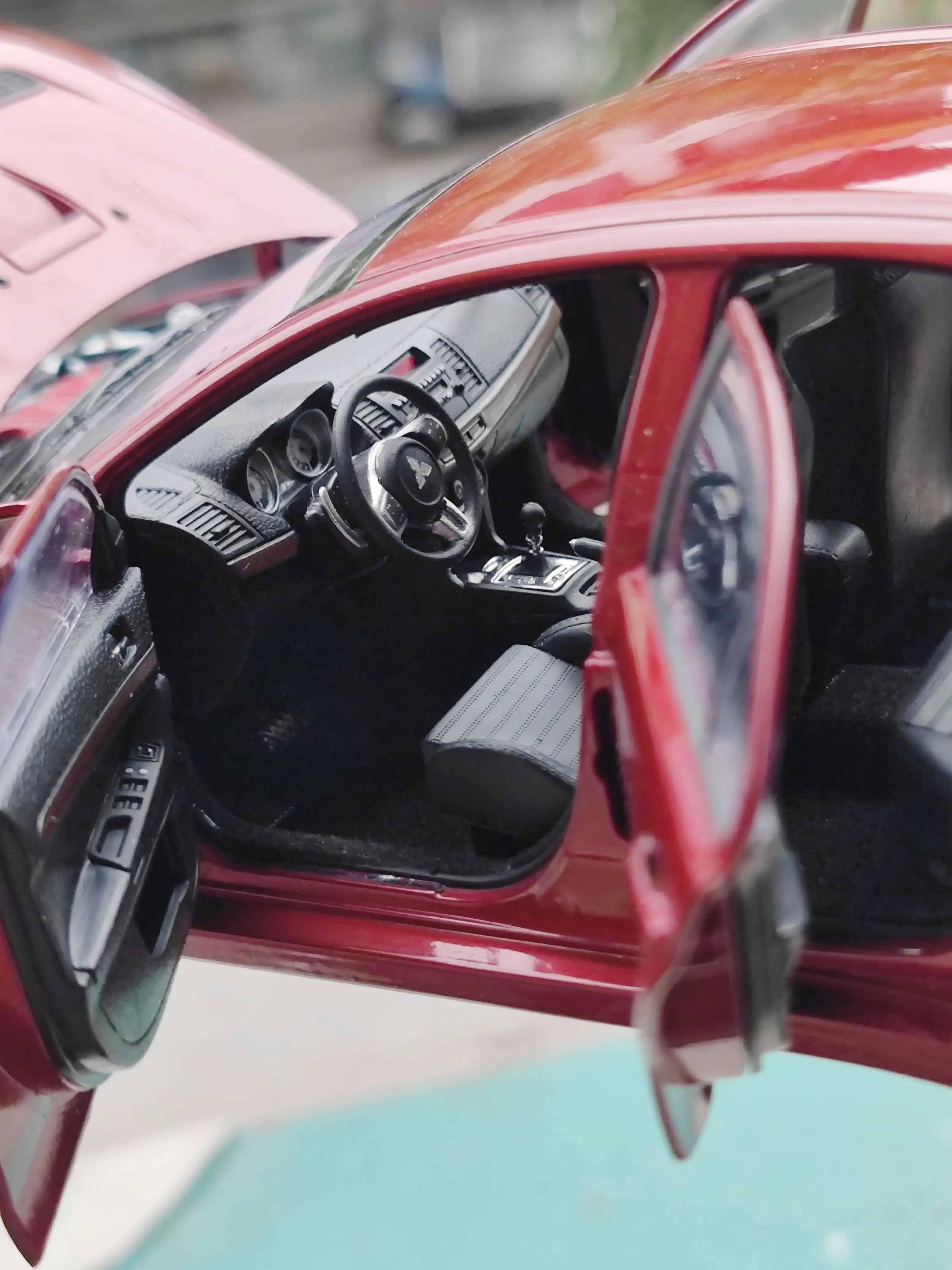 Csm 1:18 lancer evolução evo10 vermelho jdm simulação edição limitada todo aberto liga de metal estático modelo de carro brinquedo presente