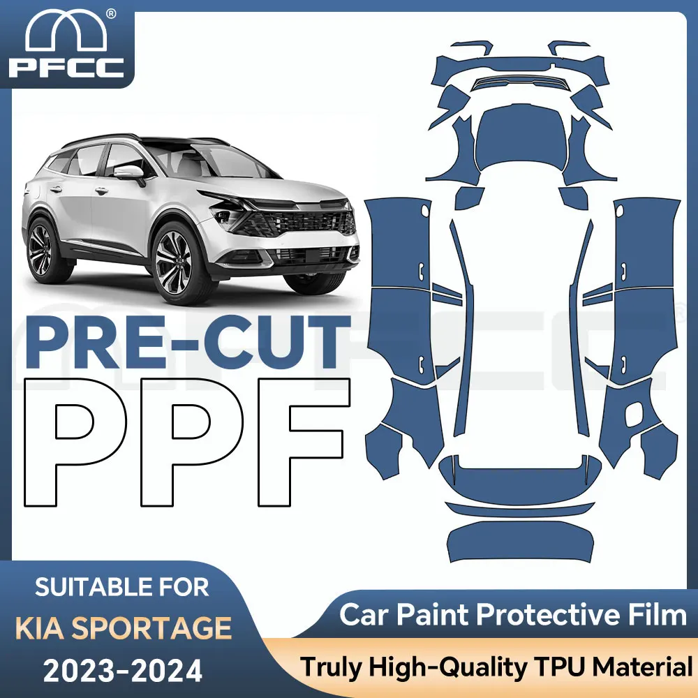 

Автомобильные аксессуары для KlA Sportage 2023 2024, предварительно вырезанная защитная пленка из ТПУ, полная автомобильная защита от царапин, внешняя PPF 8,5 мил