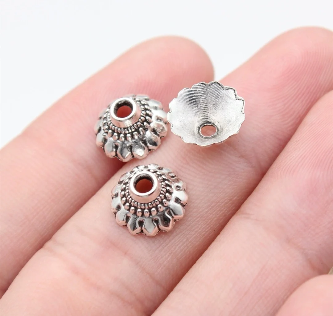 60pcs 10x10x4.7mm Zinc alloy metal tibetan silver,antiqued bronze plated bead caps T1214  making accessories