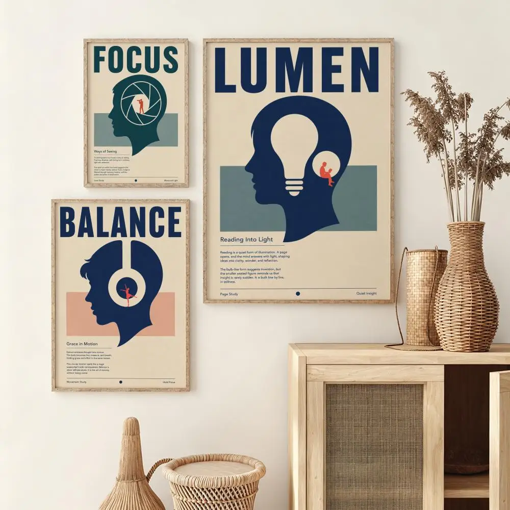 Abstract Human Form Art Poster Stickers Painting Mural Wall Decals for Bedroom Living Room Home Self-Adhesive HD Decor Gift