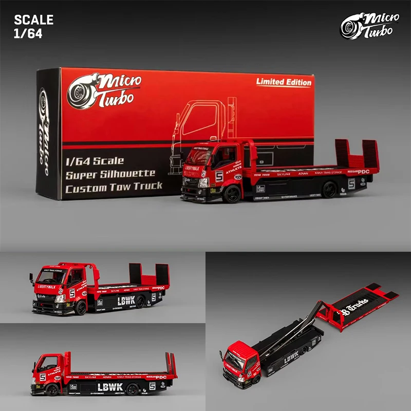 PreSale MT 1:64 300 Series Custom Tow Truck LBWK SUPER Silhouette Diecast Diorama Car Model Toy MicroTurbo