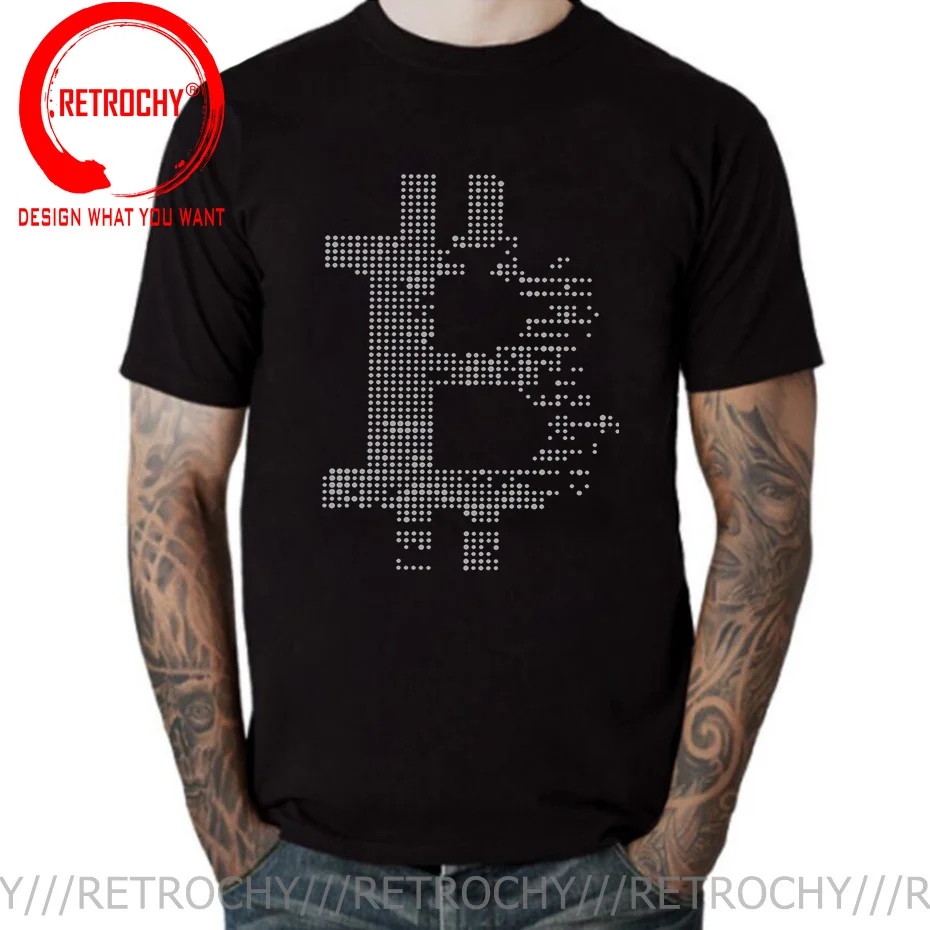 2022 Abstract Creative Design Bitcoin Cryptocurrency T Shirt Men Blockchain Cotton Tops Bitcoin Crypt Coin T-Shirt Oversized 5XL