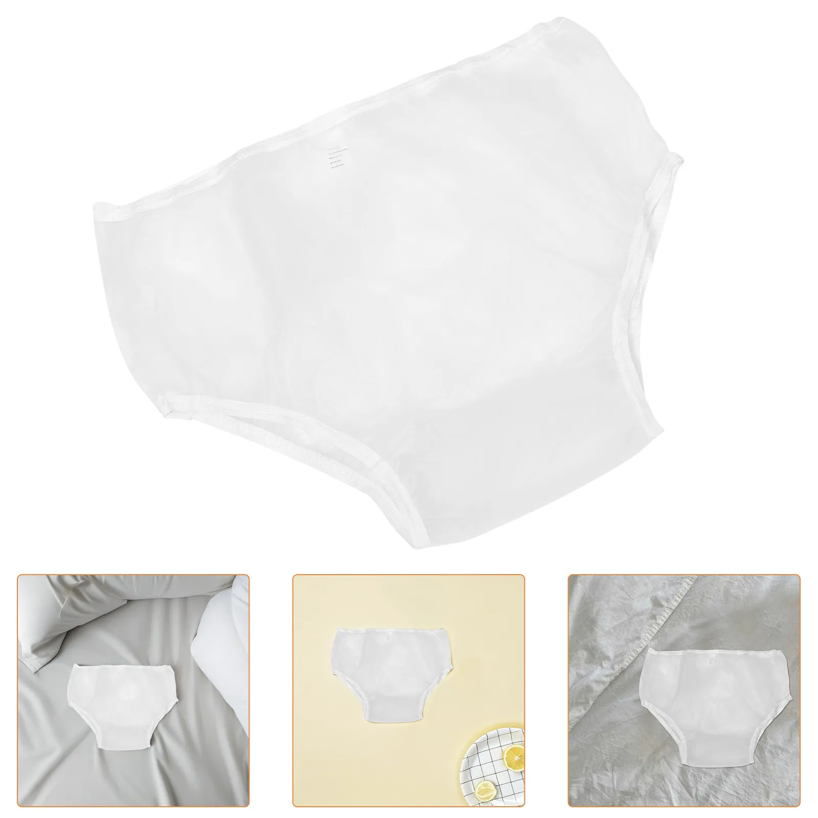 

2Pcs Reusable Waterproof Adult Diaper Covers Leakproof Pull-on Pants for Elderly Washable Eva Diaper Cover Pull-on Pants