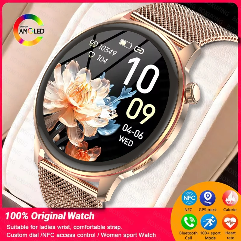 

2026 New Smartwatch Women AMOLED HD Screen Always On Display Bluetooth Call IP68 Waterproof GPS Smart Men Watch For Android ios