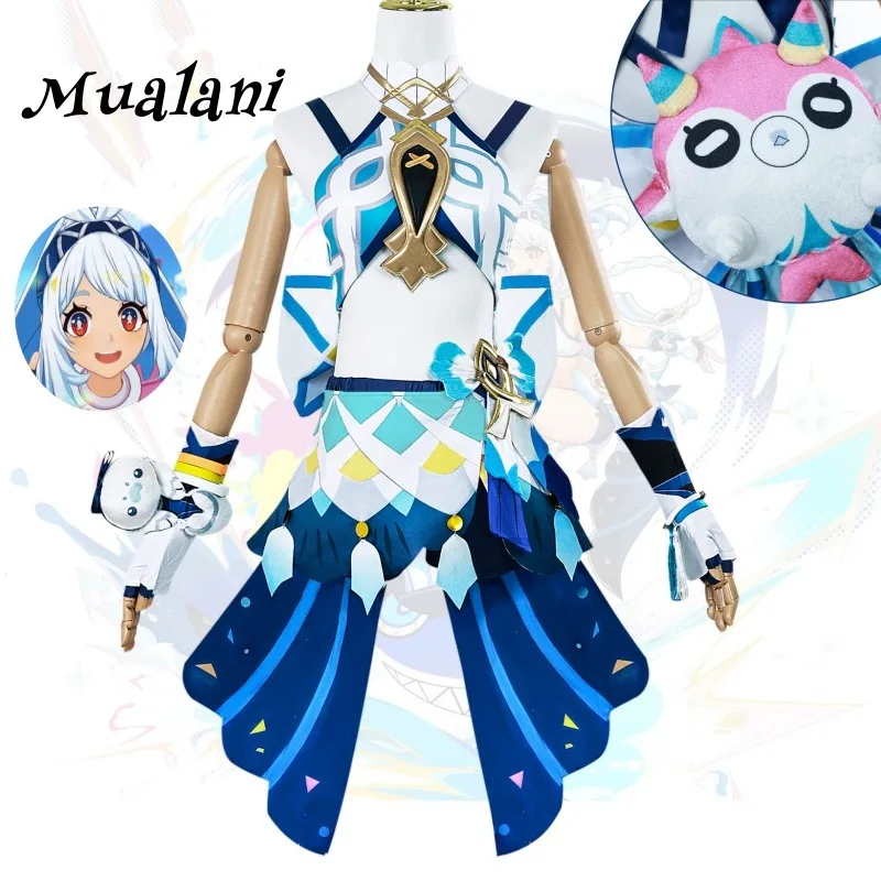 Mualani Cosplay Costume Game Genshin Impact Natlan mualani Anime Role Play Carnival Party Suits Halloween coaplay clothing wig