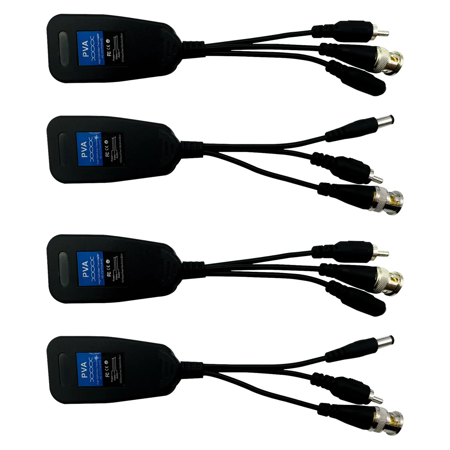 2pcs BNC to RJ45 Transmitter, Monitor Power Transmitter for Integrated Video Power Conversion of HD-CVI/TVI/AHD Analog HD Signal