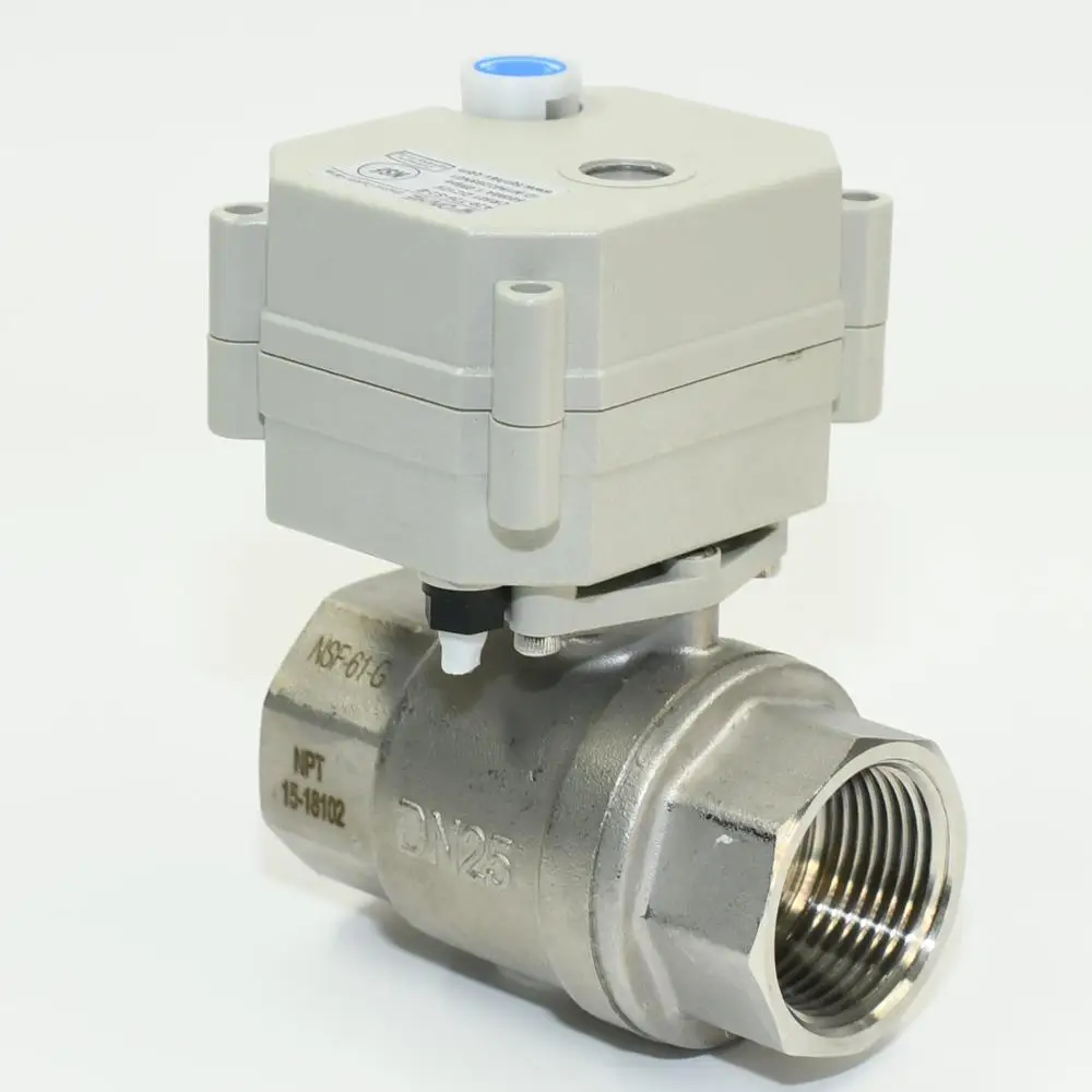 

1'' SS304 Electric Ball Valve 2-way NSF61 Water Valve Actuator DC24V(T25-S2-B)