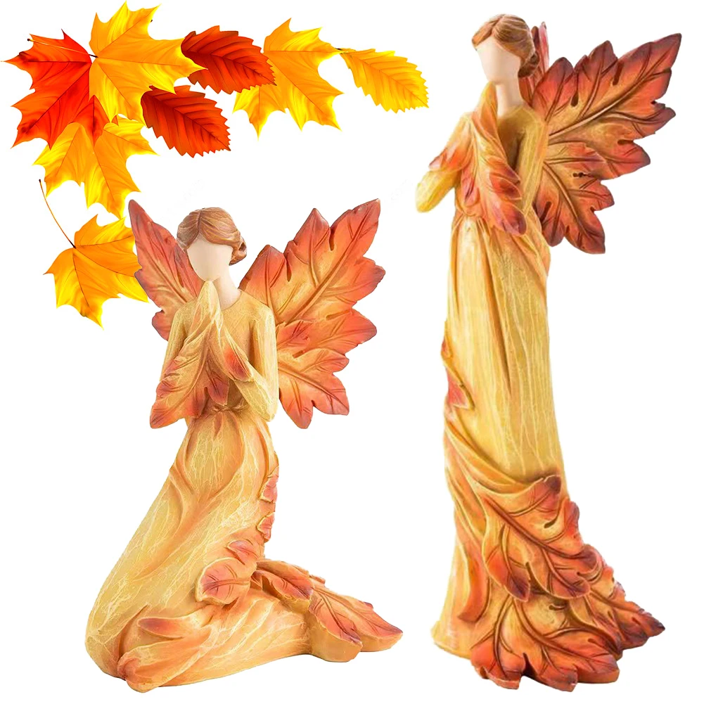 

Кленовый лист, ангел, орнамент, смола, Осеннее крыло, ангел, фигурка, креативный кленовый лист, фотоэлемент для украшения сада