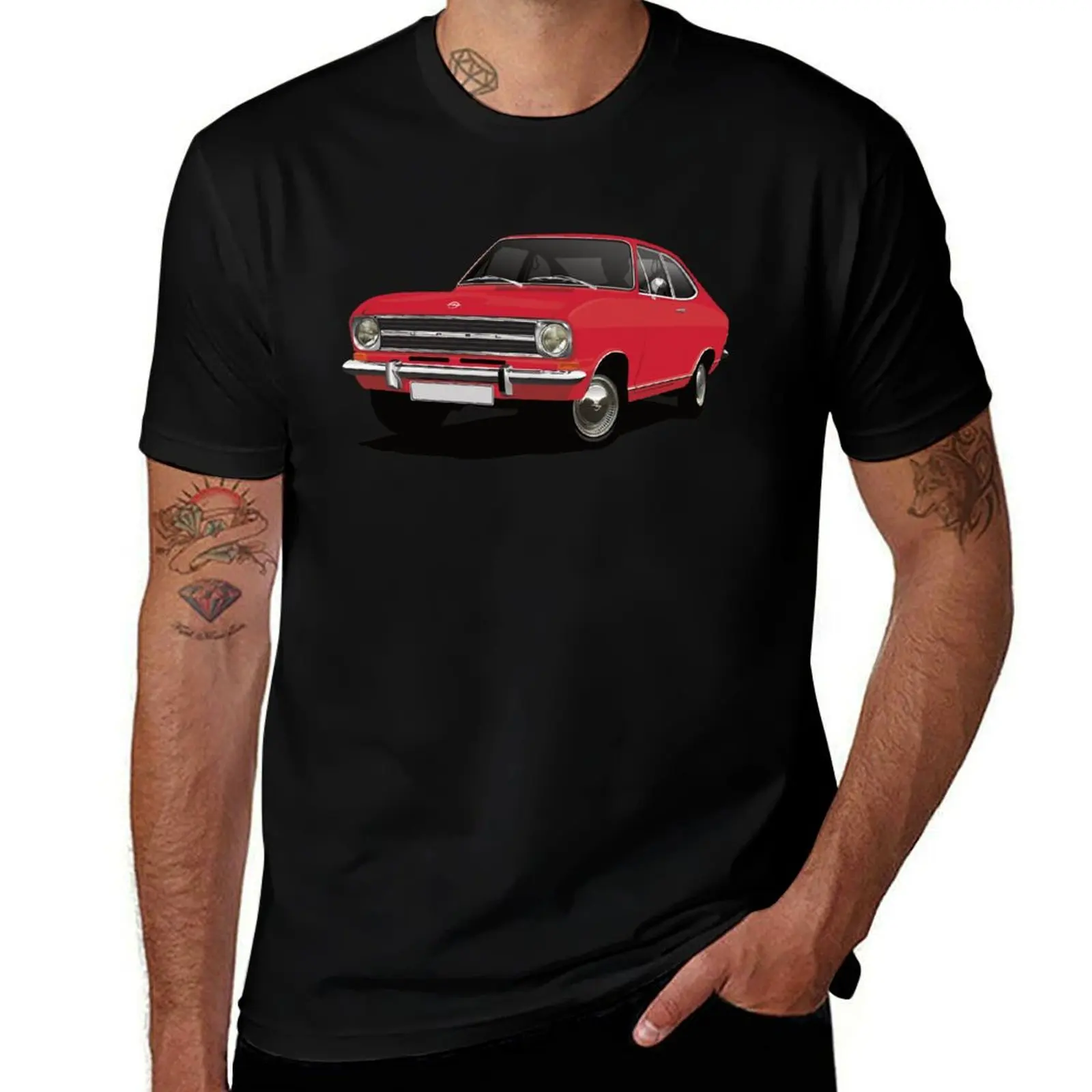 

Red Kadett B Coupe - Illustration T-Shirt t shirts for man cotton cotton t shirt man t shirts with prints T-shirt